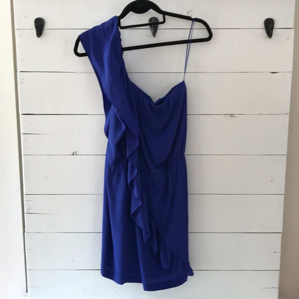 Mason designer LBD 100% silk one shoulder dress!